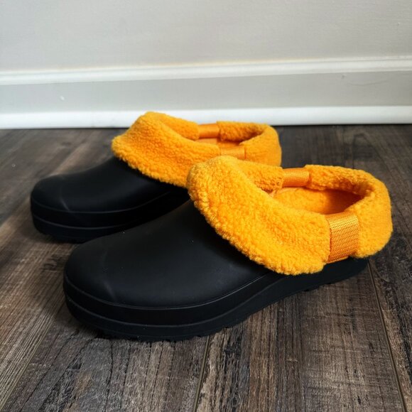 Hunter PLAY SHERPA INSULATED CLOG Black Nomad Orange New Women's Shoes Size 7 - Picture 3 of 10